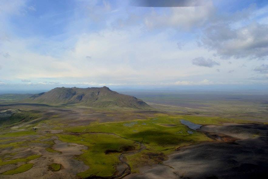 Helicopter tour over South Iceland