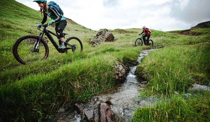 This small-group e-mountain bike adventure takes you through the geothermal landscapes near Hveragerdi.