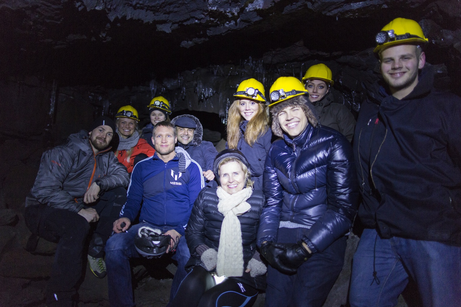 Jerome Jarre mobbed in a lava  cave Guide to Iceland 