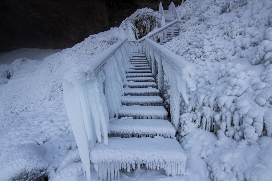 frozen by Seljalandsfoss