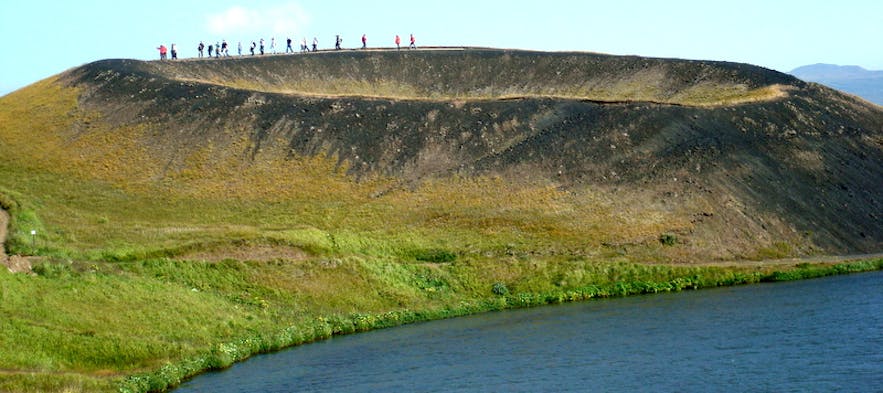 Skútustaðir pseudo craters in the Mývatn area in northeast Iceland