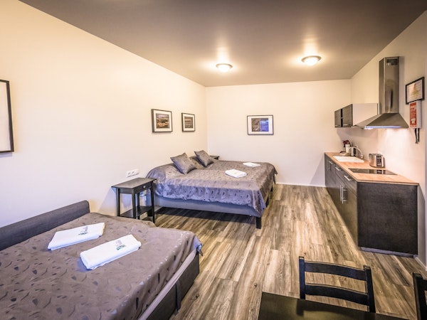 Well-equipped studio apartment designed to cater to your needs and offer a comfortable stay.