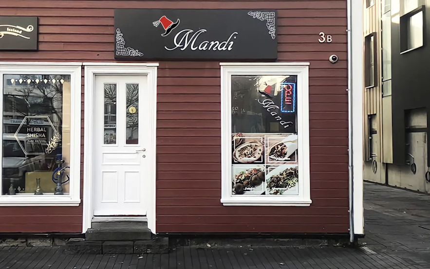 Entrance of Mandi at Ingolfstorg in Reykjavik