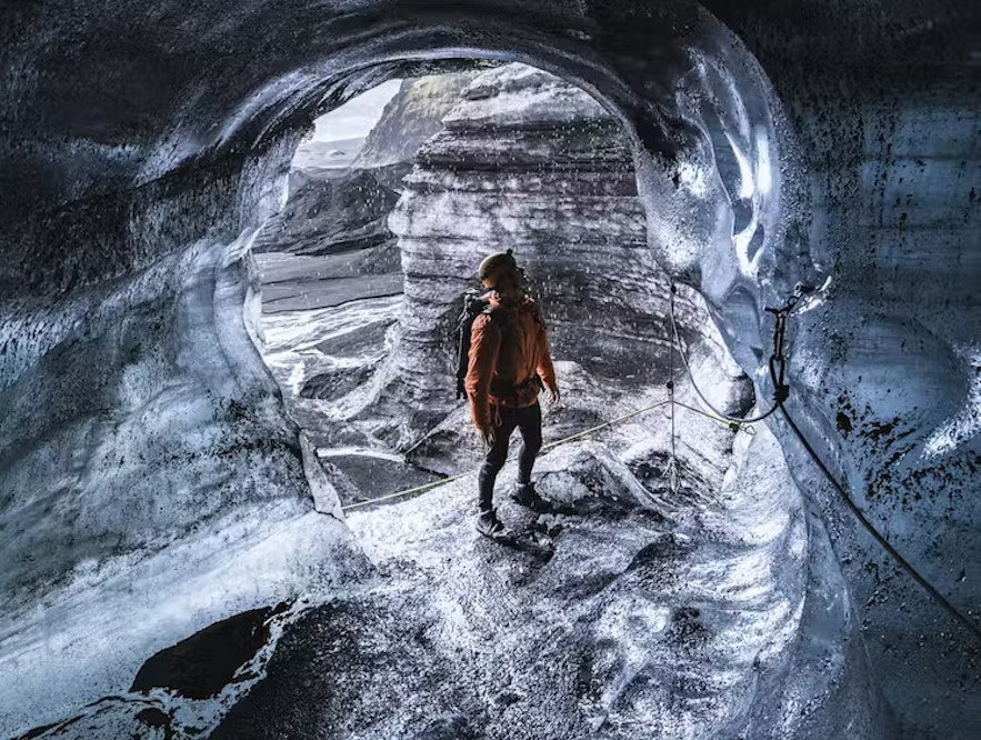 Die Eishöhlen können riesige Räume sein, aber keine ist dauerhaft.