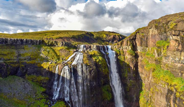 Glymur waterfall is Iceland's second-tallest waterfall, standing at 650 feet (198 meters).