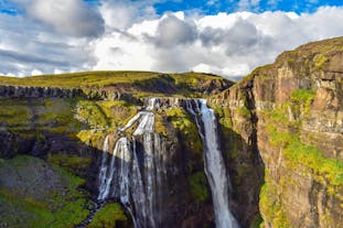 Glymur waterfall is Iceland's second-tallest waterfall, standing at 650 feet (198 meters).