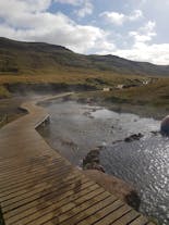 Hot spring bathing is a top activity to do while in the Reykjadalur valley.