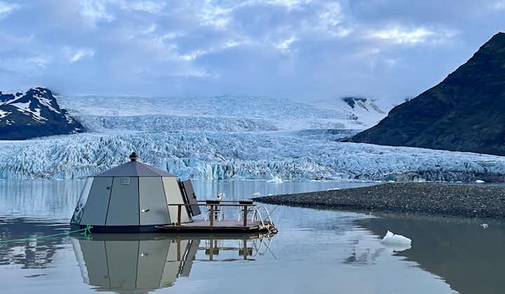 Enjoy a magical 16-hour overnight boat stay on the Fjallsarlon glacier lagoon in Southeast Iceland.