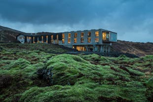 ION Adventure Hotel in the Golden Circle is surrounded by moss-covered lava fields.