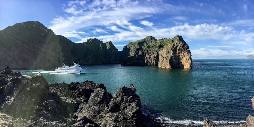 The Herjolfur ferry is the main way to access the Westman Islands from the mainland of Iceland