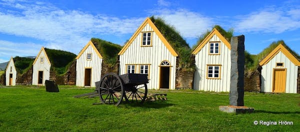 Glaumbaer, in the Skagafjordur district in North Iceland, is a museum featuring a renovated turf farm and timber buildings. (Photo by Regína Hrönn Ragnarsdóttir)