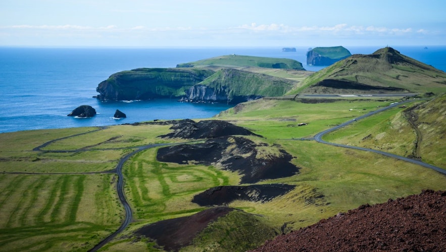 The Storhofdi peninsula on Heimaey offers some great locations for seeing the puffins