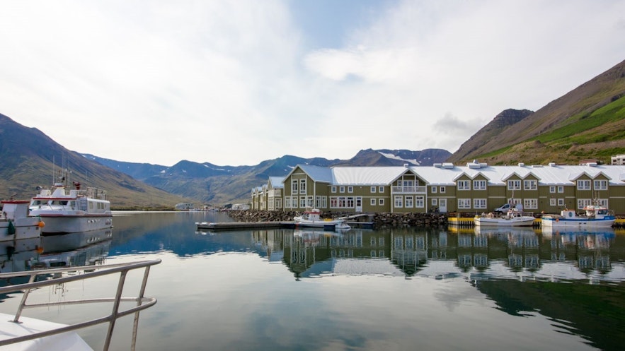 The Siglo Hotel lies on the Siglufjordur harbour front and provides great views
