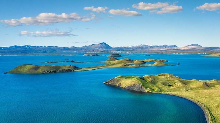 The lake Myvatn is renowned for it's beauty and unique natural features