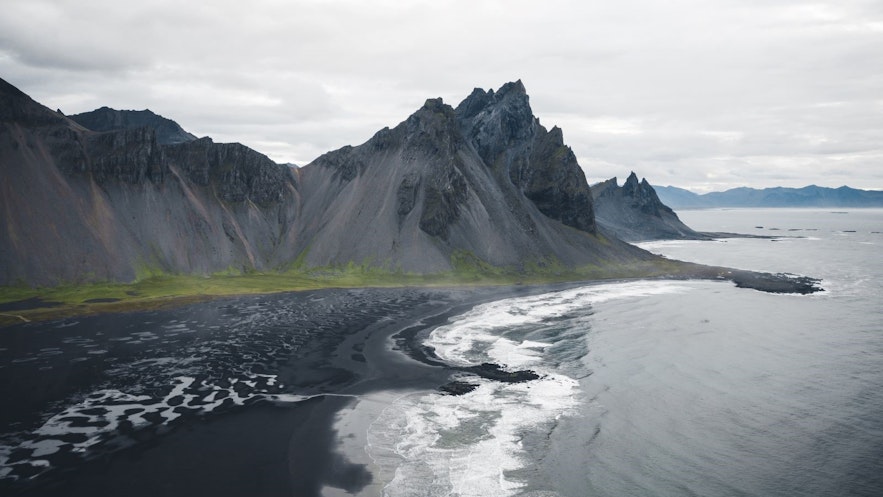 Vestrahorn mountain is one of the most beautiful locations in the East Fjords of Iceland