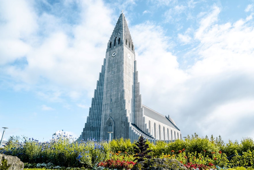 Hallgrimskirkja church provides great views over the city of Reykjavik