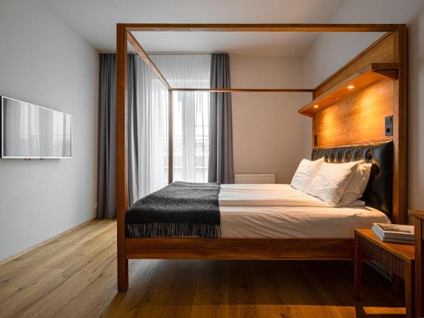 The beds are of Hotel Von in Reykjavik are comfortable to sleep on.