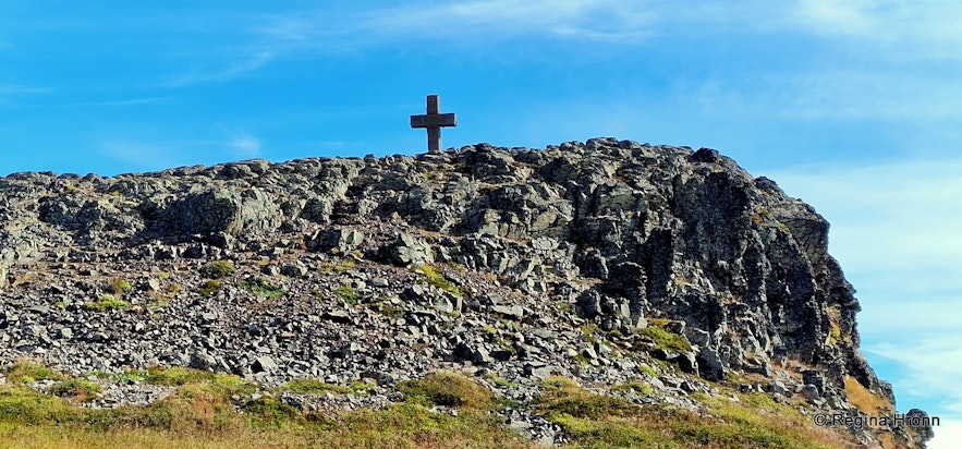 Krosshólaborg stone cross West-Iceland