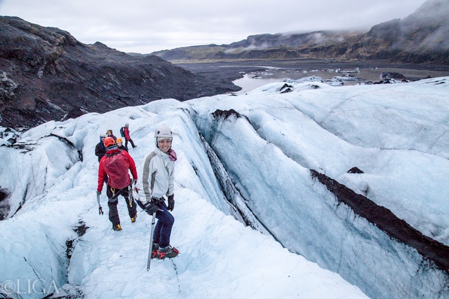 Die Wanderung auf dem Solheimajökull-Gletscher in Südisland ist ein toller Tagesausflug von Reykjavik aus