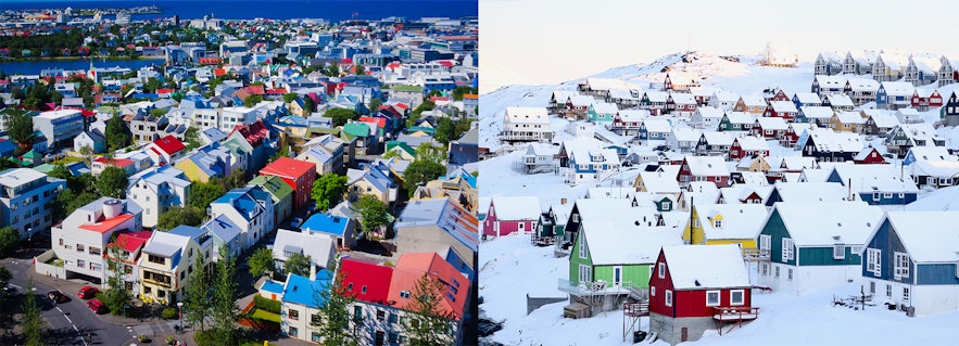 Iceland vs Greenland - Comparison of Reykjavik and Nuuk