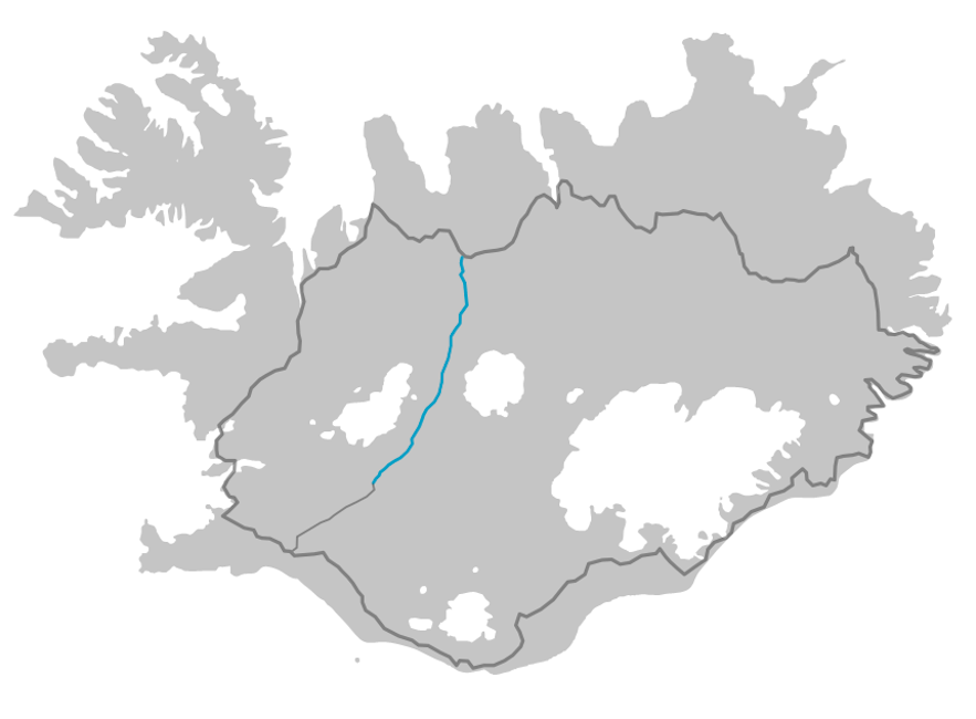 Kjalvegur是冰岛一条风景优美的内陆高地公路
