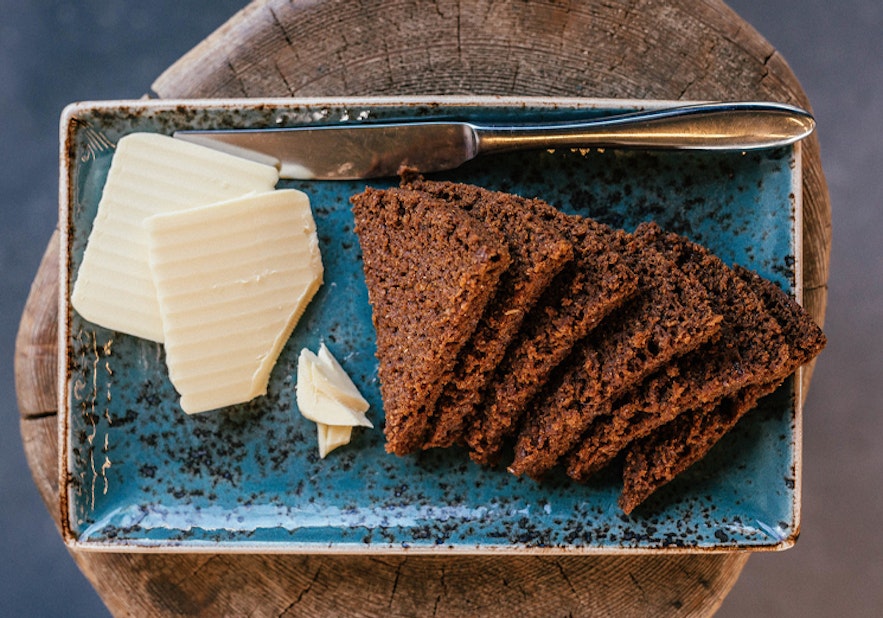Icelandic rye bread goes great with some butter