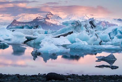 Jokulsarlon is the most famous glacier lagoon in Iceland.