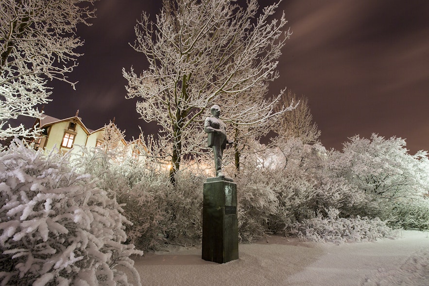When snow covers the capital of Iceland, you know there's a feeling of Christmas in the air