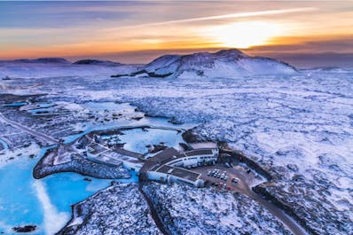Embrace the cozy serenity of the Blue Lagoon in winter, where geothermal waters meet frosty air for a unique relaxation experience.
