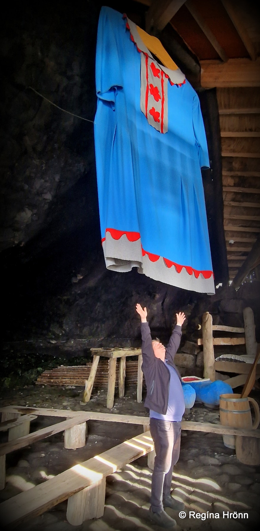 The gentle Giantess in the Cave in Keflavík in SW-Iceland - Skessan í hellinum
