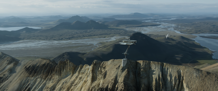 Crête de la montagne Jarlhettur vue dans le film Oblivion