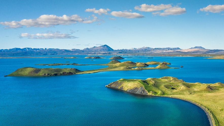 El lago Myvatn es una de las muchas localizaciones de gran belleza en el Norte de Islandia.