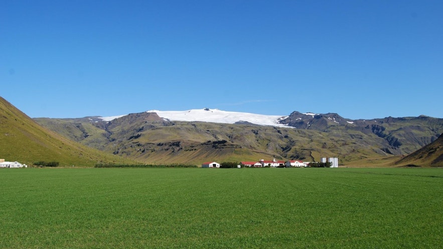 The famous Eyjafjallajokull can be seen from the Ring Road in Iceland
