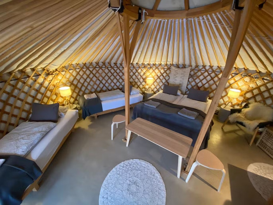 The yurts are spacious and comfortable.
