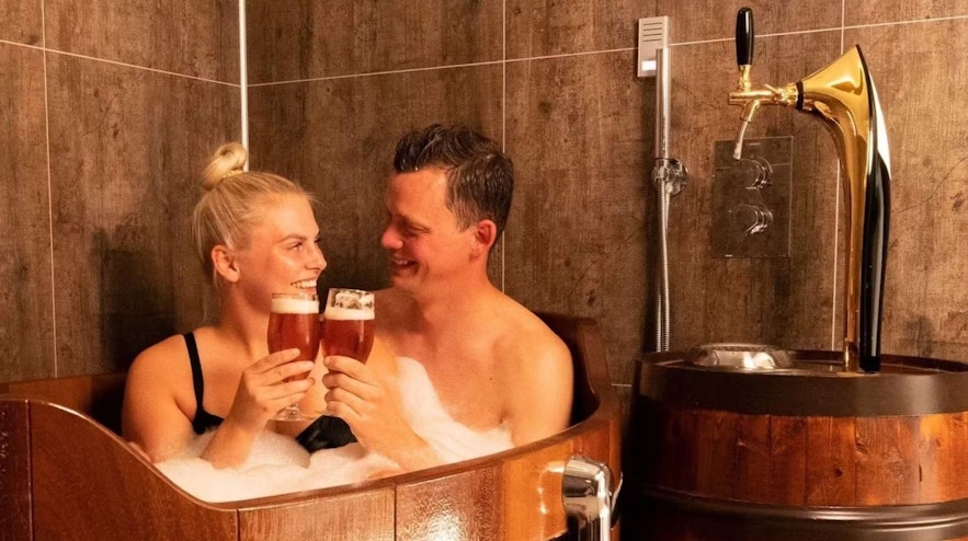 You can even bathe in beer at the Bjorbod beer spa!
