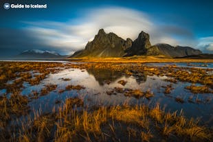 De Vestrahorn berg in Zuidoost IJsland is een favoriete plek voor fotografie.
