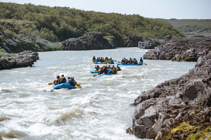 River rafting in Iceland is a popular tour option in summer