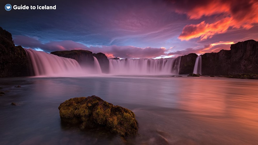 Godafoss waterfall is one of the more beautiful locations along the Icelandic Ring Road