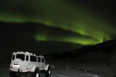 Chase the elusive northern lights on a thrilling Superjeep adventure.