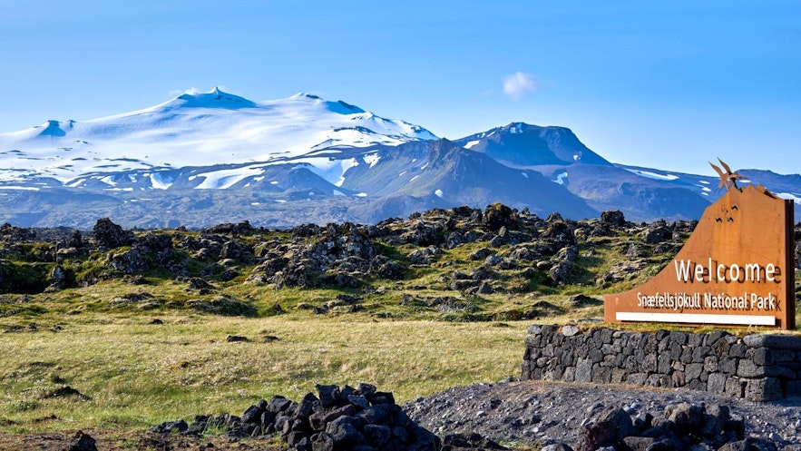 Snaefellsjokull National Park is one of three in Iceland