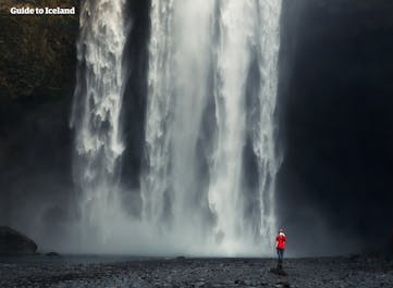 Skogafoss waterfall, a powerful South Iceland waterfall.