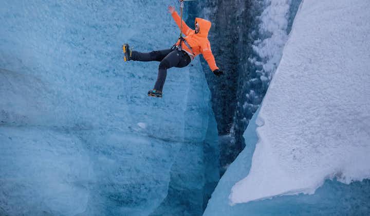 This exhilarating tour lets you cross a deep ice crevice using a zip line.