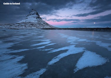 Kirkjufell mountain is one of the most photographed mountains in Iceland.