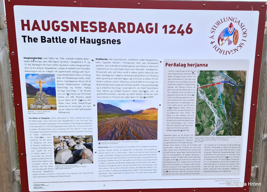 The information sign about Haugsnes