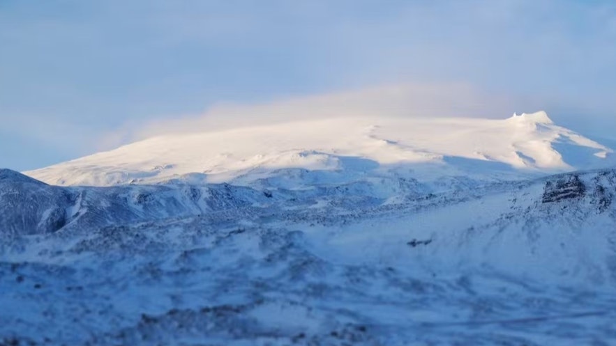斯奈菲尔冰川火山（Snæfellsjökull）的美丽景色。