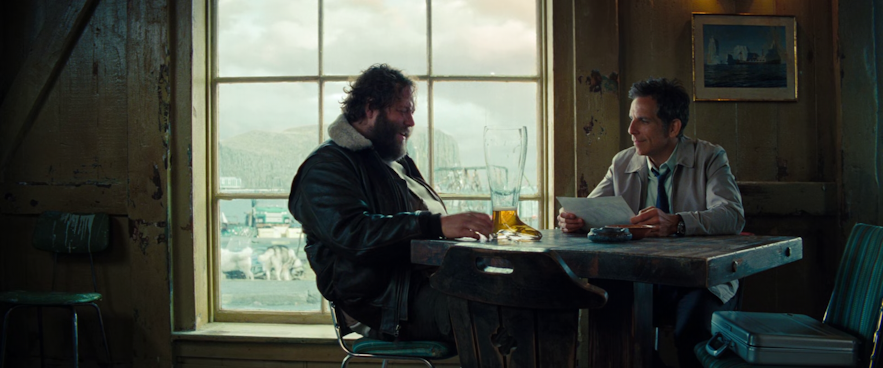 Ben Stiller i Ólafur Darri w filmie „Sekretne życie Waltera Mitty”, nakręconym w Islandii.