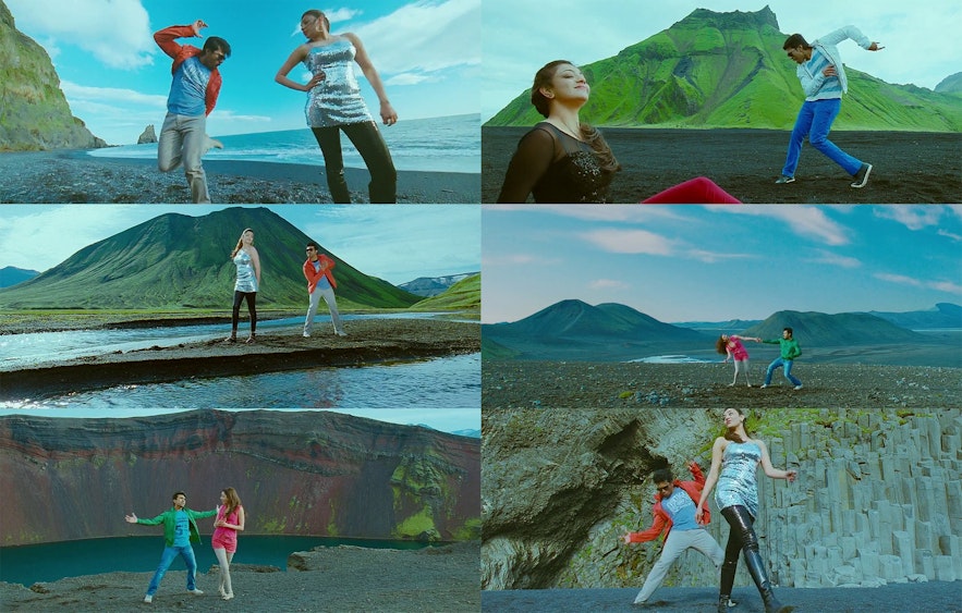 Shots from the Indian movie Naayak shot in Iceland
