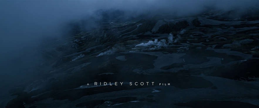 아이슬란드에서 촬영된 영화 '프로메테우스'의 오프닝 장면