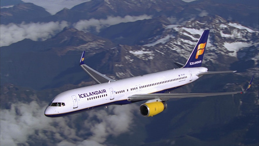 Icelandair-Flugzeug im Film Die Reise zum Mittelpunkt der Erde mit Brendan Fraser in der Hauptrolle