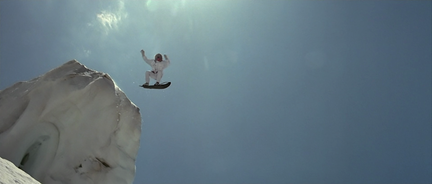 James Bond Snowboard-Sequenz, die in Island gedreht wurde